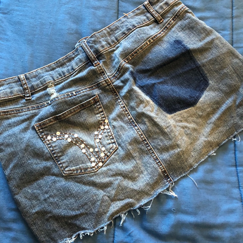 Denim jeans skirt